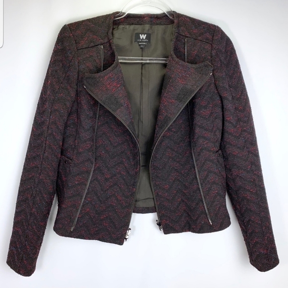 W by Worth Jackets & Blazers - W by Worth #W124JK07 Poly/cotton/wool blend Sz: 8 tweed double breasted career